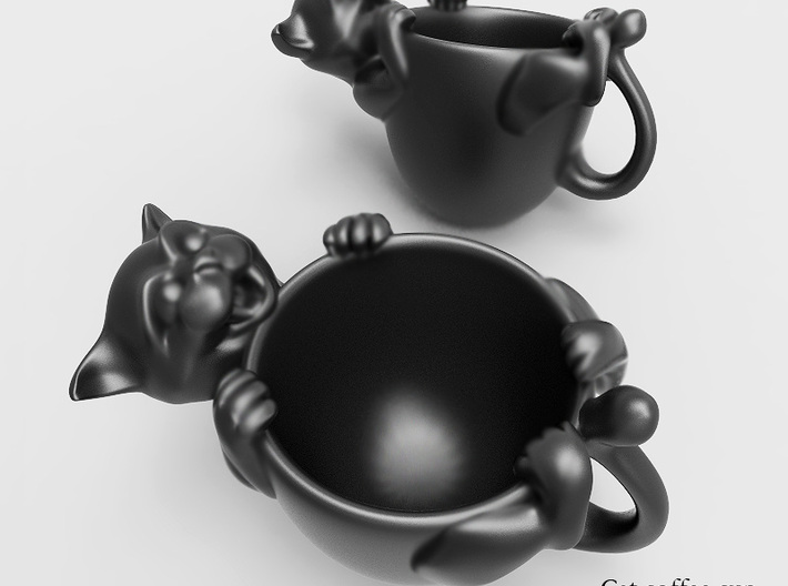 The Cat. Expresso coffee cup 3d printed