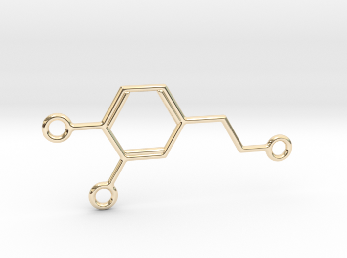 Dopamine Molecule Pendant w Multiple Attachments 3d printed
