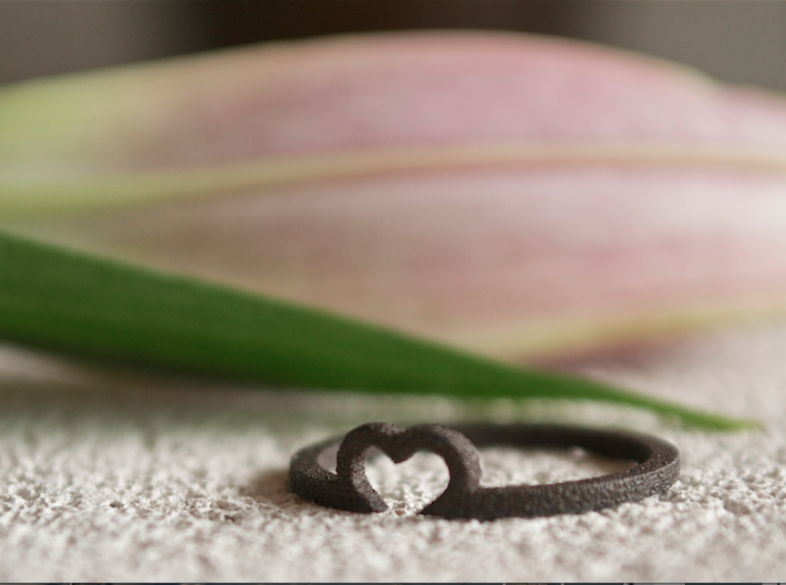 Heart Ring - Size Large 3d printed 