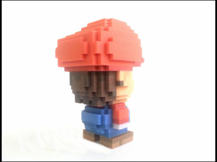 Super Plumber Red Bro Voxel Figurine 3d printed 
