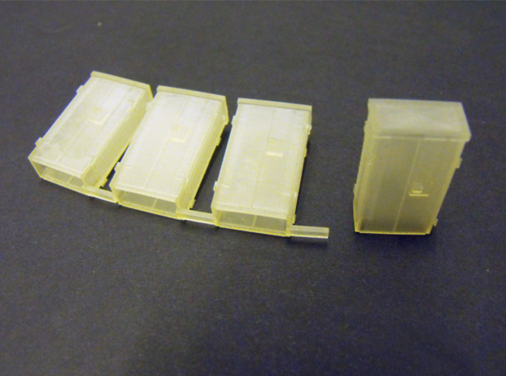 OO Gauge Location Cabinets 3d printed Actual set of 4 with one removed