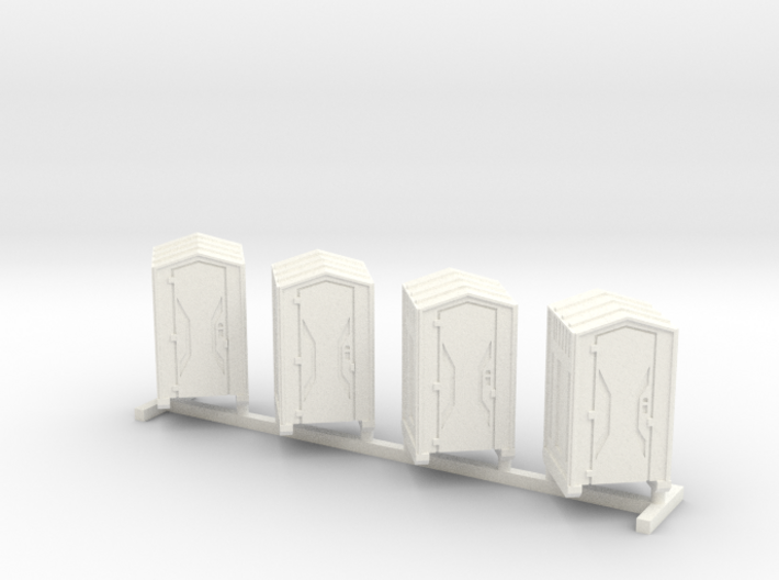 N Scale Portable Toilets 4pc 3d printed 