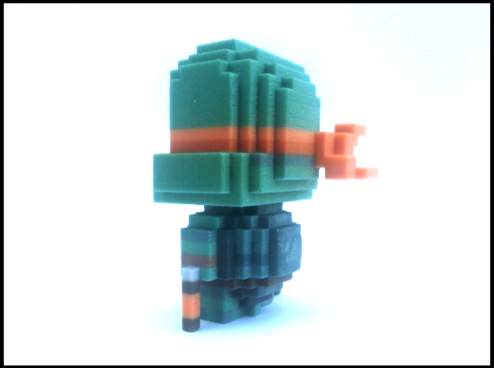 "Mikey" Voxel Figurine 3d printed 