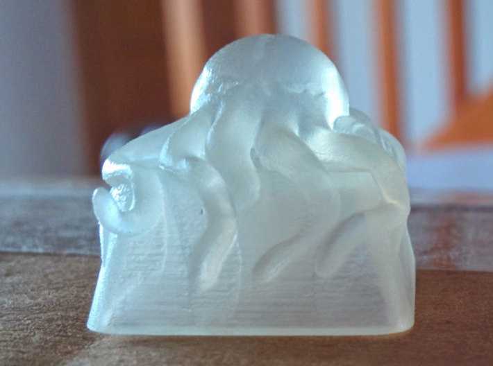 Topre Cthulhu Keycap 3d printed Custom Keycap with a 3D Cthulhu in Frosted Detail (Thanks to gcollic for the great photos!)