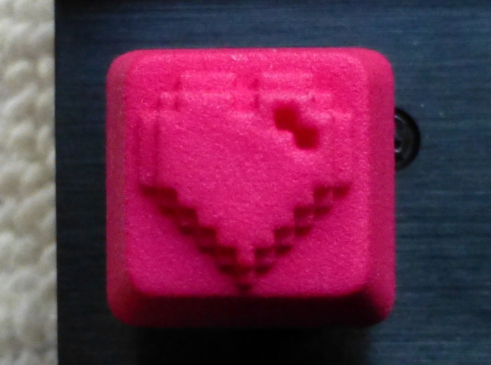 Topre 8 Bit Heart Keycap 3d printed 