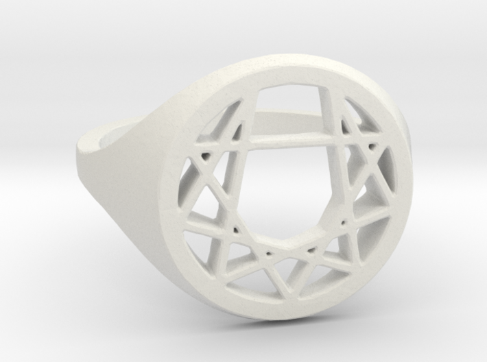 Enneagram Ring - Size 8.5 (18.54 diameter) 3d printed
