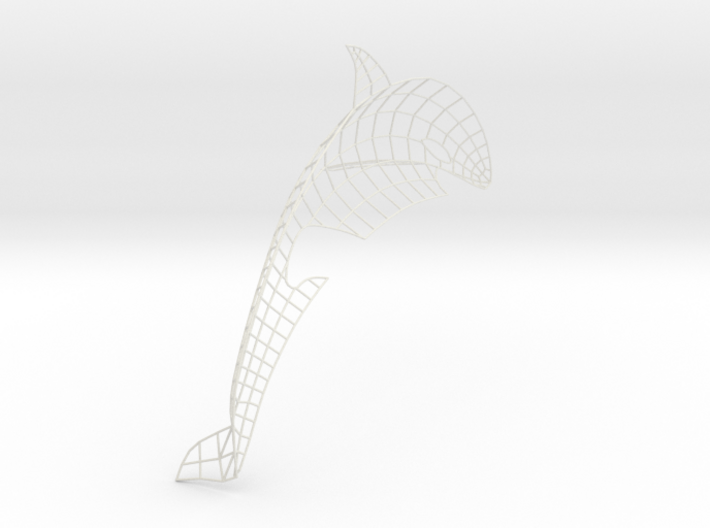 Orca in Wireframe 3d printed