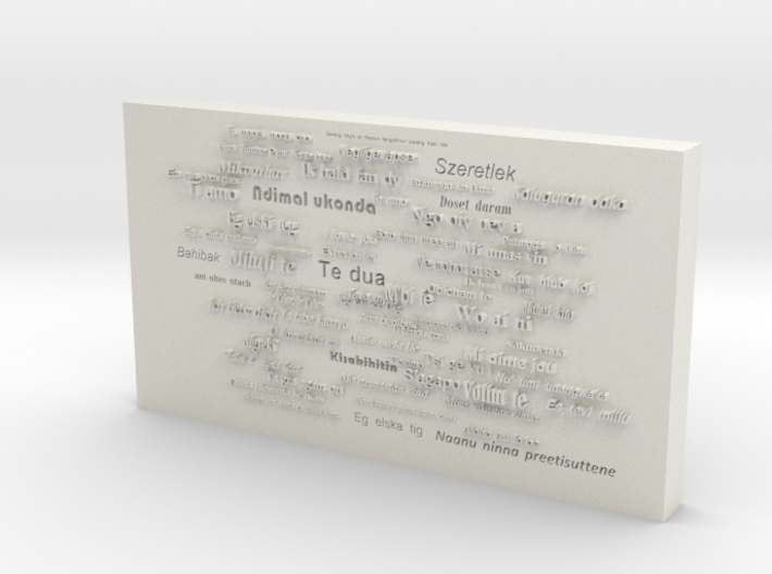 Say i love you in 100 different language 3d printed