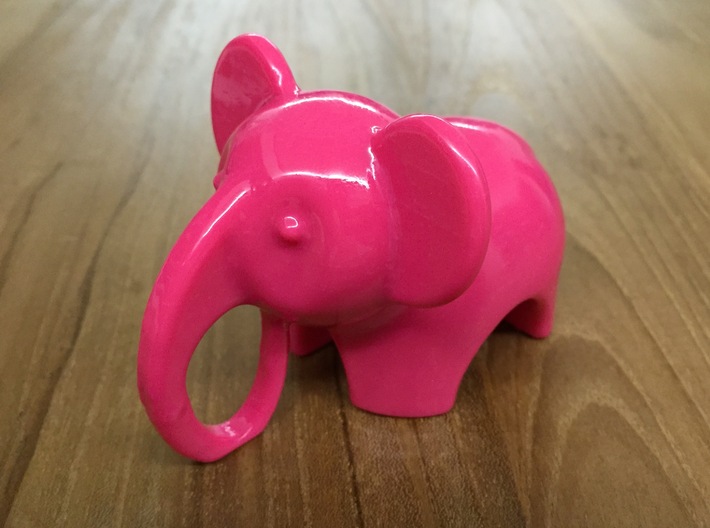 Baby Elephant Toy / Sculpture 3d printed With a clear coat lacquer (did by myself) to seal it from getting dirty when played with