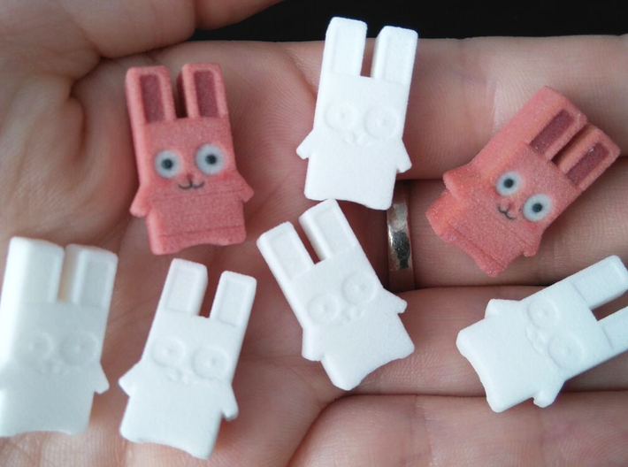 Mini Full Colour Freezer Bunny 3d printed Size visualization  