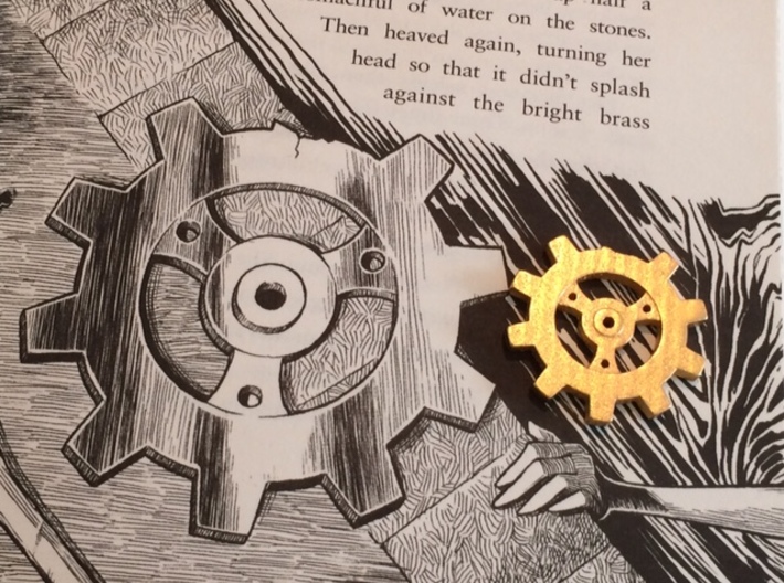 Fulcrum 3d printed The printed gear shown together with Nate Taylor's drawing from the book.