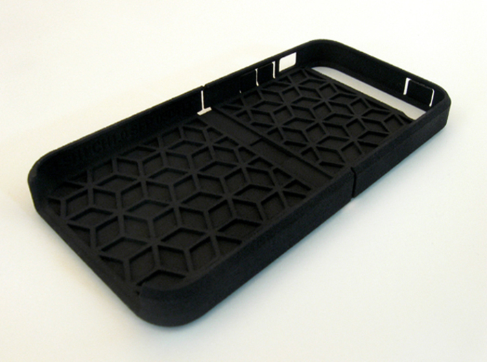 Cariband case for iPhone 5/5s, "holds stuff" 3d printed Black Strong & Flexible