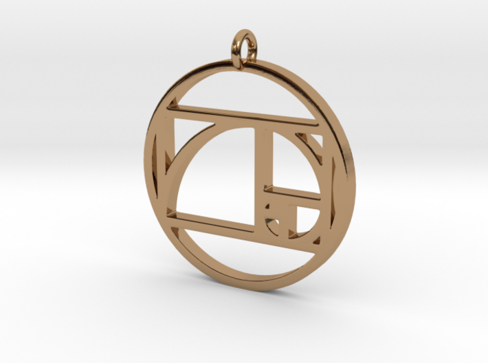 Golden Ratio Spiral Pendant 3d printed