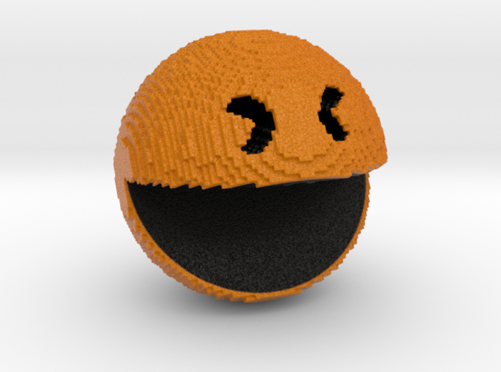 Pacman pixelated from 'PIXELS 2015' movie 3d printed