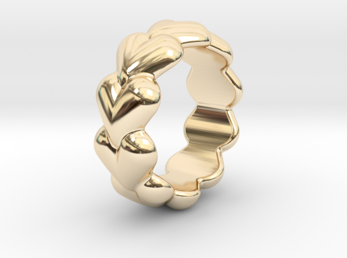 Heart Ring 17 - Italian Size 17 3d printed