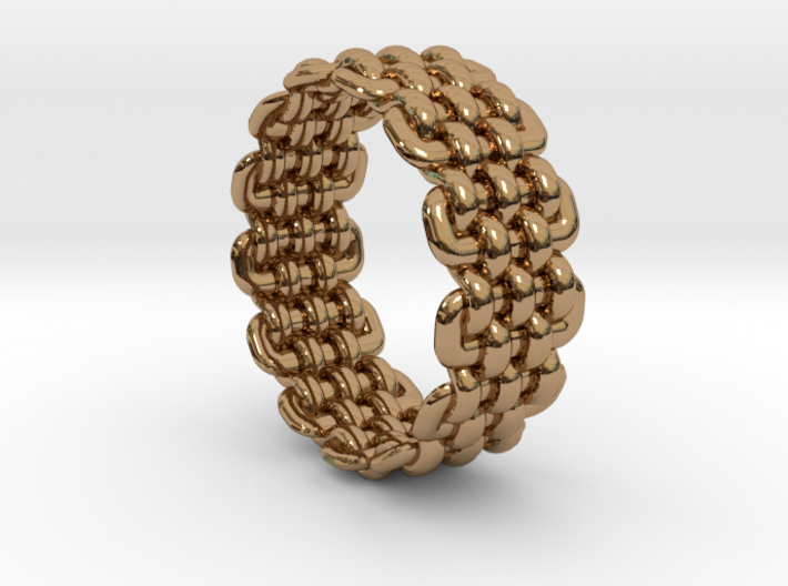 Wicker Pattern Ring Size 8 3d printed