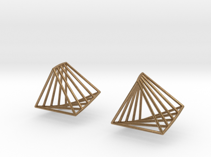 Rotating triangle earrings 3d printed
