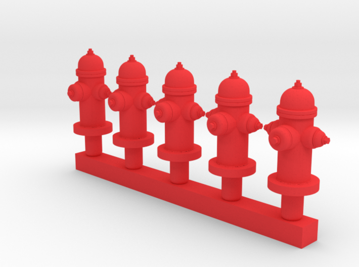 Fire Hydrant - Qty (5) HO 1:87 scale 3d printed