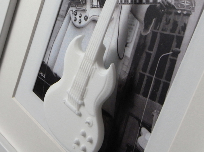 Gibson SG guitar for photo frame 3d printed Sister Rosetta Tharpe with her white Gibson SG