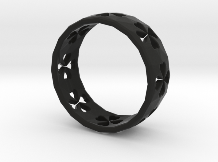 Clover Size 8 Ring 3d printed