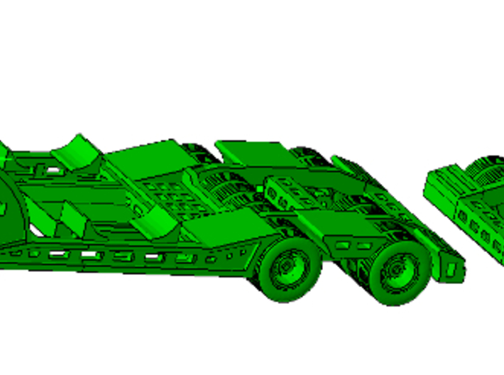 1/50th Murray Scraper Trailer and Basket 3d printed A rendering without the drawbar in place