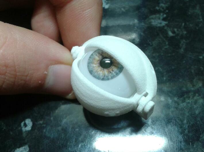 Mechanical eyelid assembly. 3d printed 