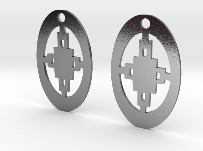 Adinkra Collection -Intelligence Earrings (metals) 3d printed