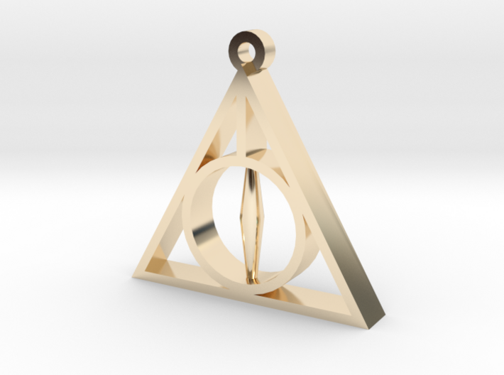 Deathly Hallows Pendant - Small - 5/8 3d printed