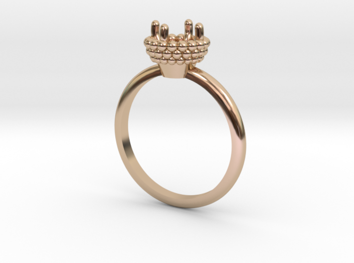 Bead Ball Mount Engagement Ring 3d printed 