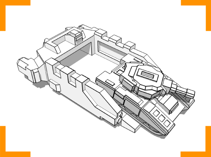 &quot;Ironhull&quot; Landing Craft + &quot;Leopard&quot; Tank 6mm 3d printed