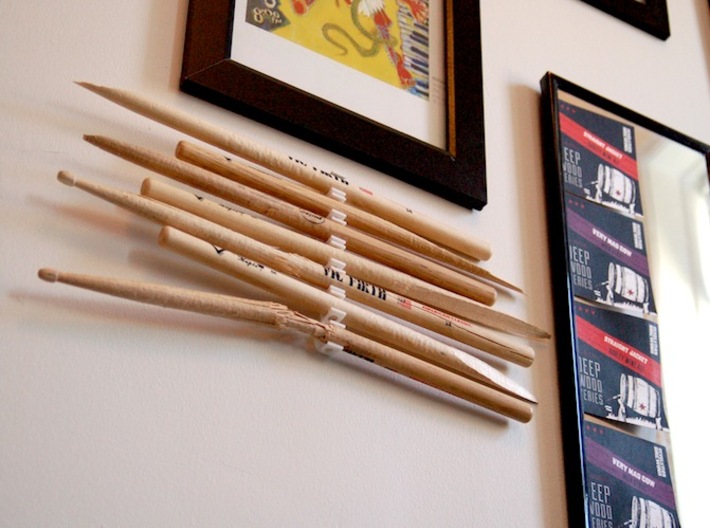The Stick Clip - Broken Drum Sticks Become Art 3d printed Let 'em Hang