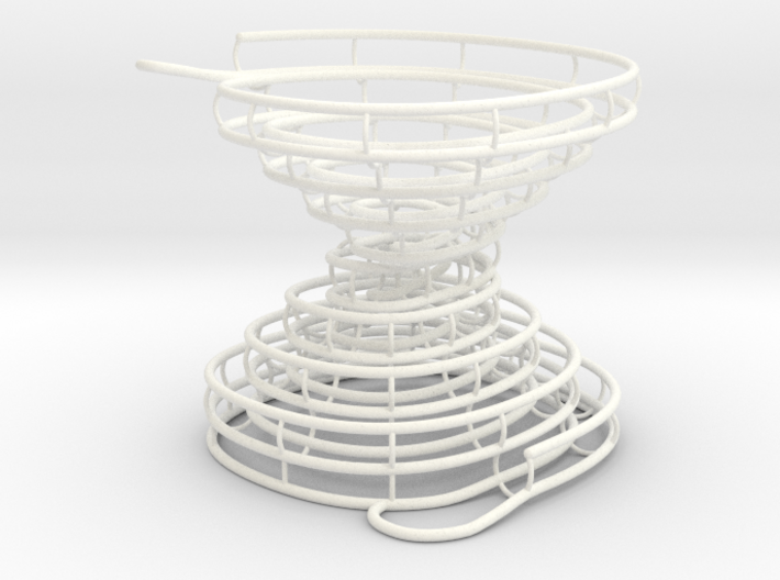 Hour-Glass Spiral Marble-Run 3d printed