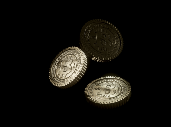Bitcoin high detail 3d printed 