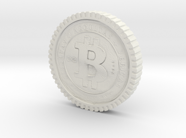 Bitcoin high detail 3d printed 