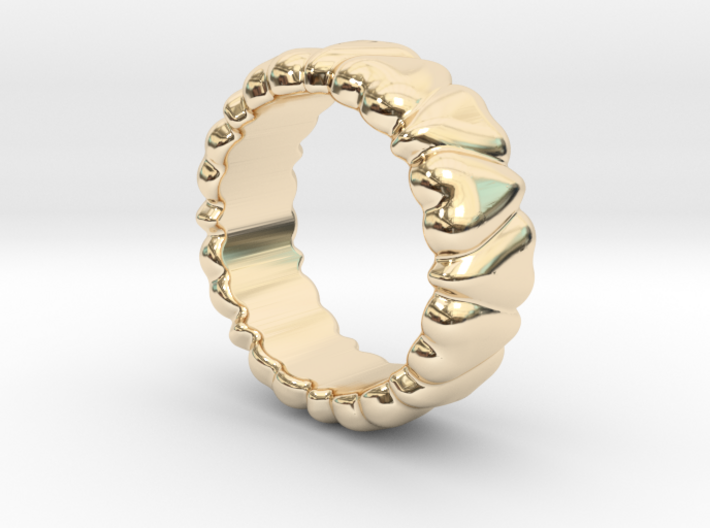 Ring Heart To Heart 32 - Italian Size 32 3d printed
