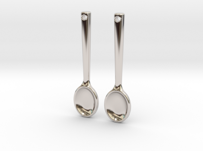 Spoon Earrings 3d printed