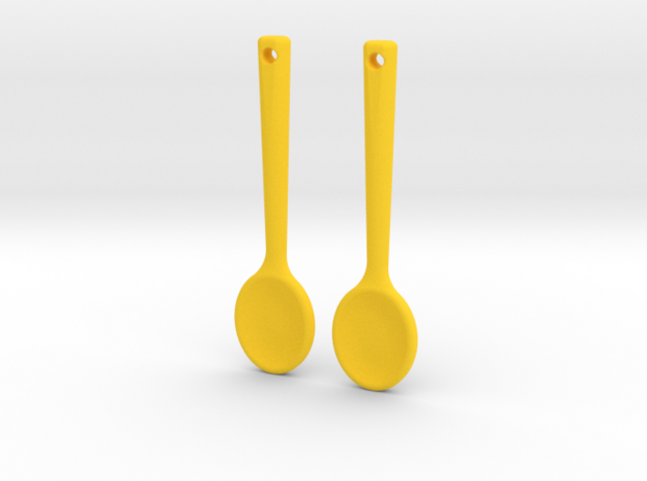 Spoon Earrings 3d printed 