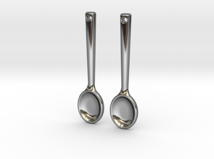 Spoon Earrings 3d printed