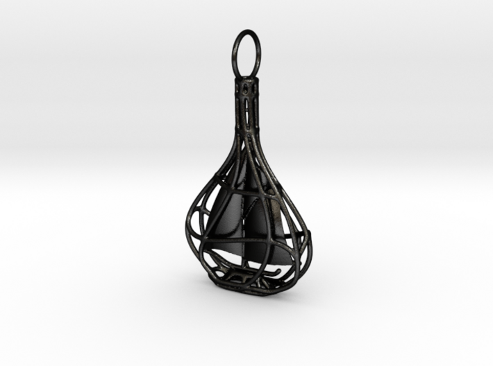 Ship In A Bottle Pendant 3d printed