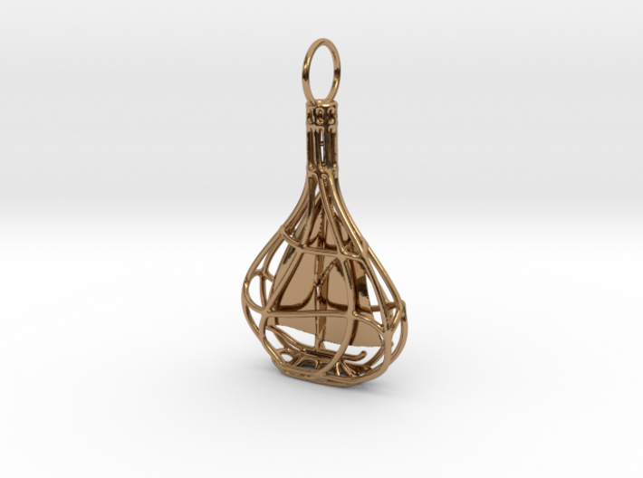 Ship In A Bottle Pendant 3d printed