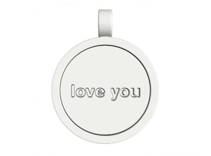 Personalized Heart Pendant - Say "I Love You"  3d printed 