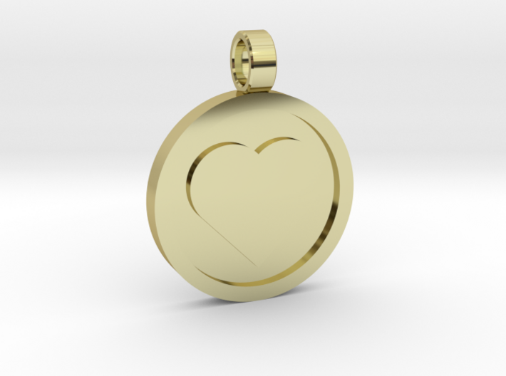 Personalized Heart Pendant - Say &quot;I Love You&quot; 3d printed