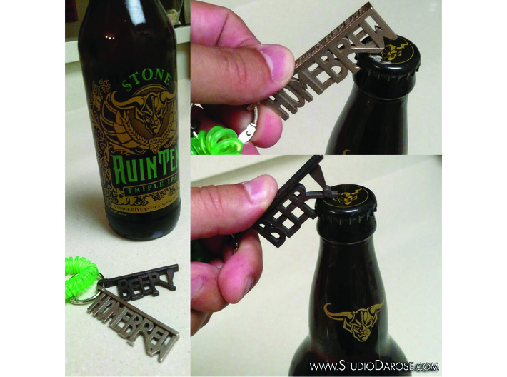 "HOMEBREW" Bottle Opener Keychain - Customizable 3d printed Check out our other options too!