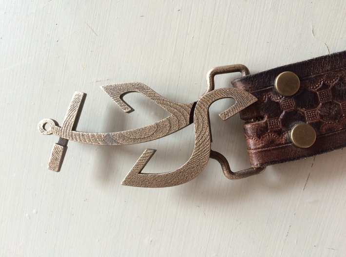 Groundswell Anchor Belt Buckle 3d printed 