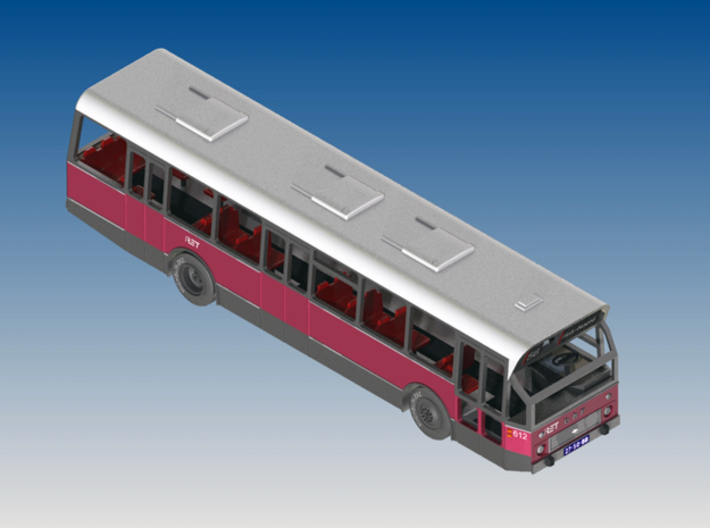 HAINJE CSA1 Stadsbus schaal 1:160 (N) 3d printed Inventor render van een mogelijke RET uitvoering