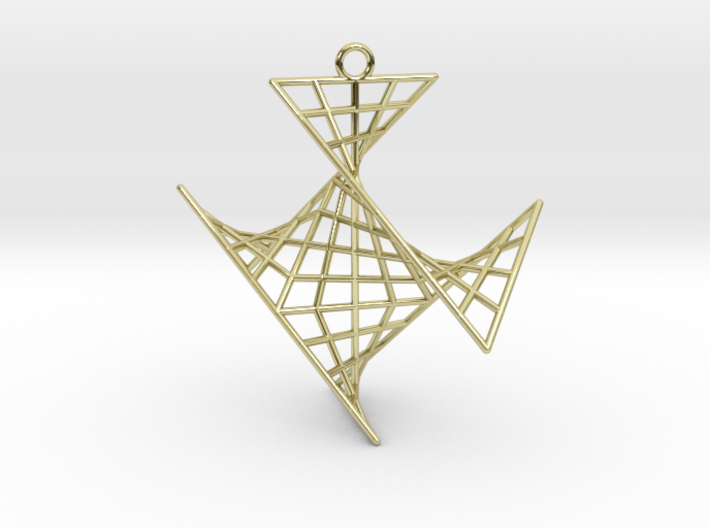 crux_pendant (medium) 3d printed