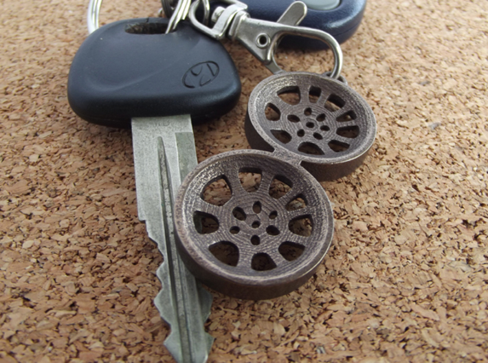 Double Tenor &quot;void&quot; steelpan keyring, S 3d printed