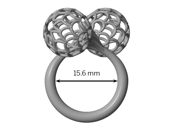 Bloom Ring (Size 5) 3d printed 
