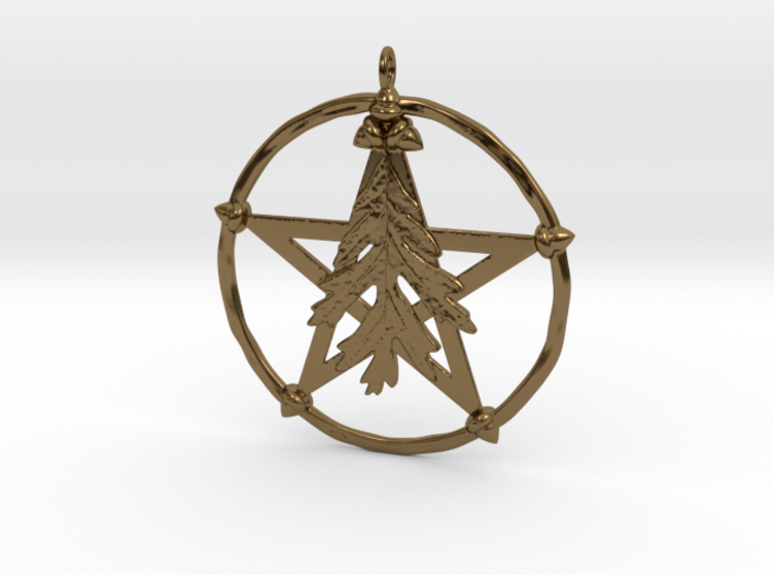 Oak Leaf Pentacle Pendant 3d printed