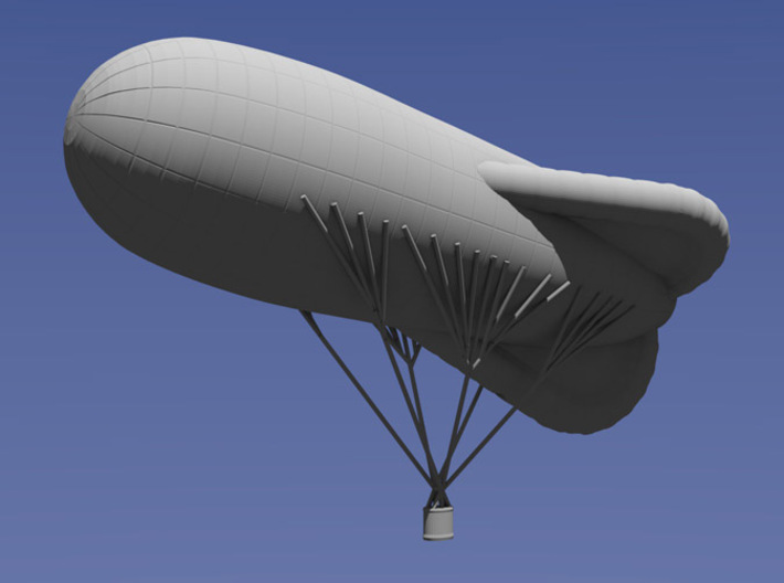 1/144 Caquot Type M Observation Balloon 3d printed Blender Model